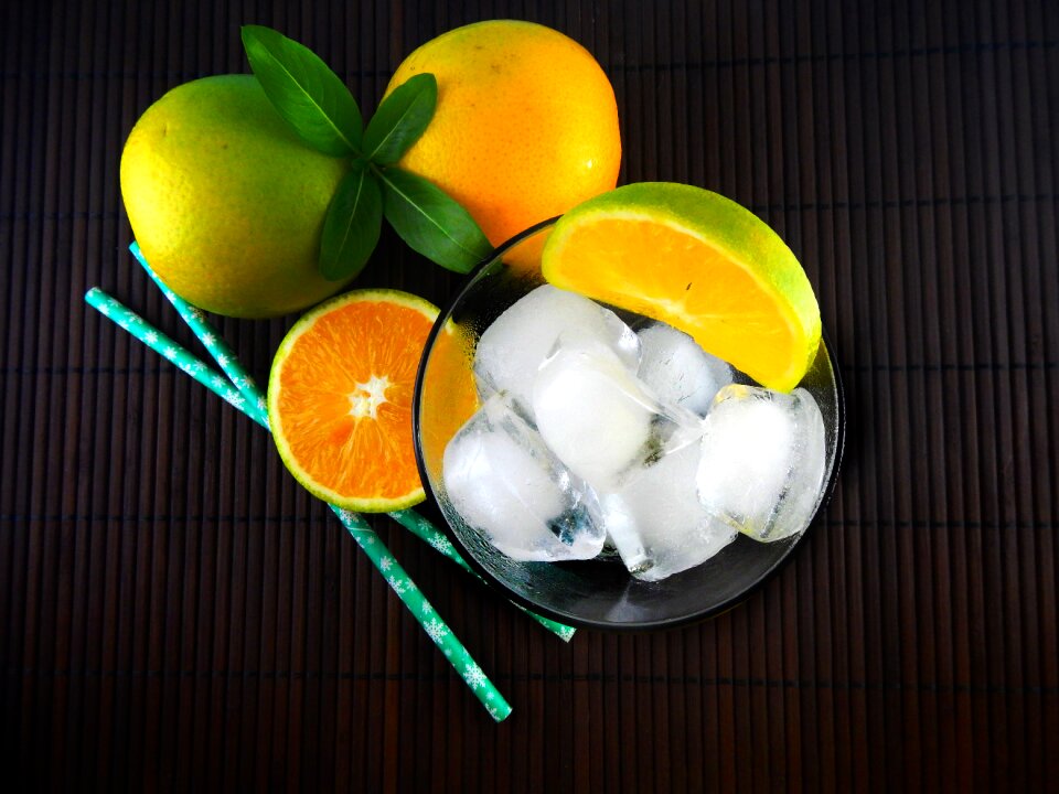 Juice orangeade ice
