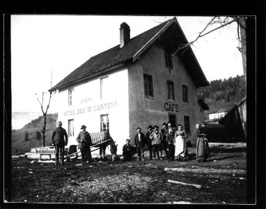 ArCJ - Les Bois, Hôtel des trois cantons - 137 J 858 a
