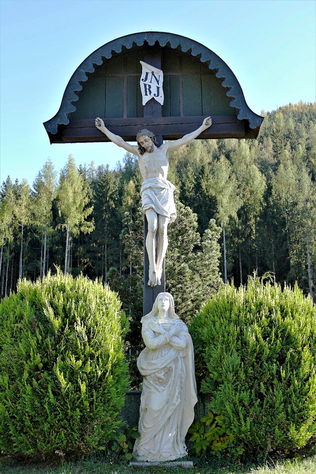 Crucifix symbol wooden cross photo
