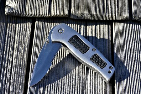 Outdoor knife sharp metal photo