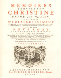 Arckenholtz bok om drottning Kristina från 1751 - Skoklosters slott - 91439