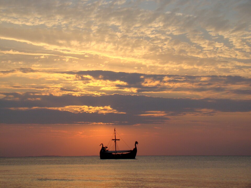 The vikings the boat ride the baltic sea
