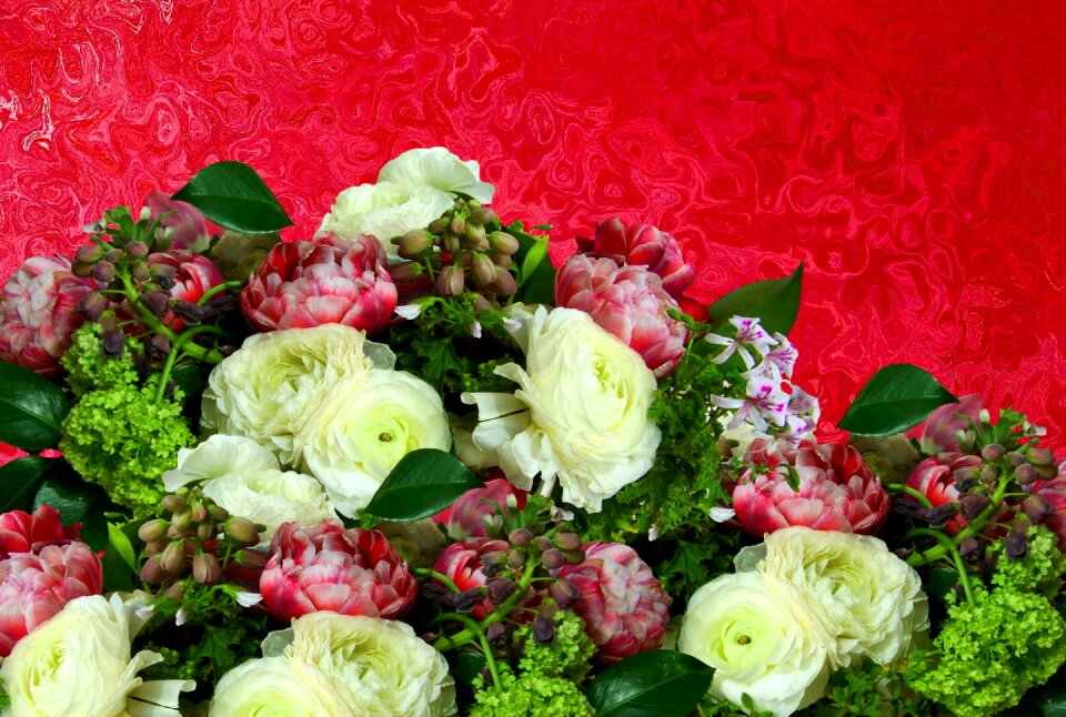 Romantic flowers red