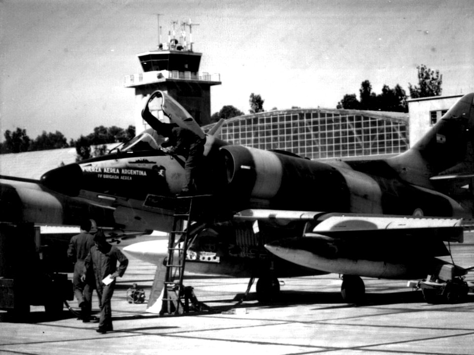 Argentine A-4C parked during Falklands War 1982