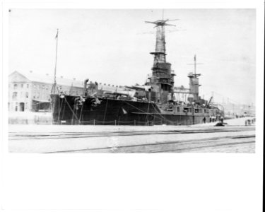 Argentine battleship Rivadavia or Moreno in New York drydock