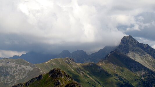 Mountain trails top view tatry photo