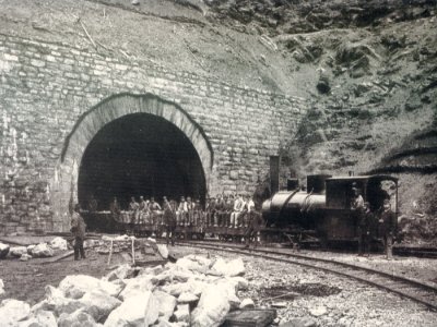 Arlbergbahn tunnel construction