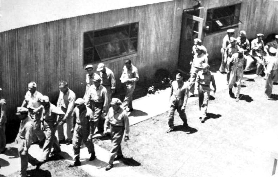 Arledge Field - Flight Cadets outside Mess Hall