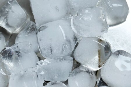 Water frozen transparent