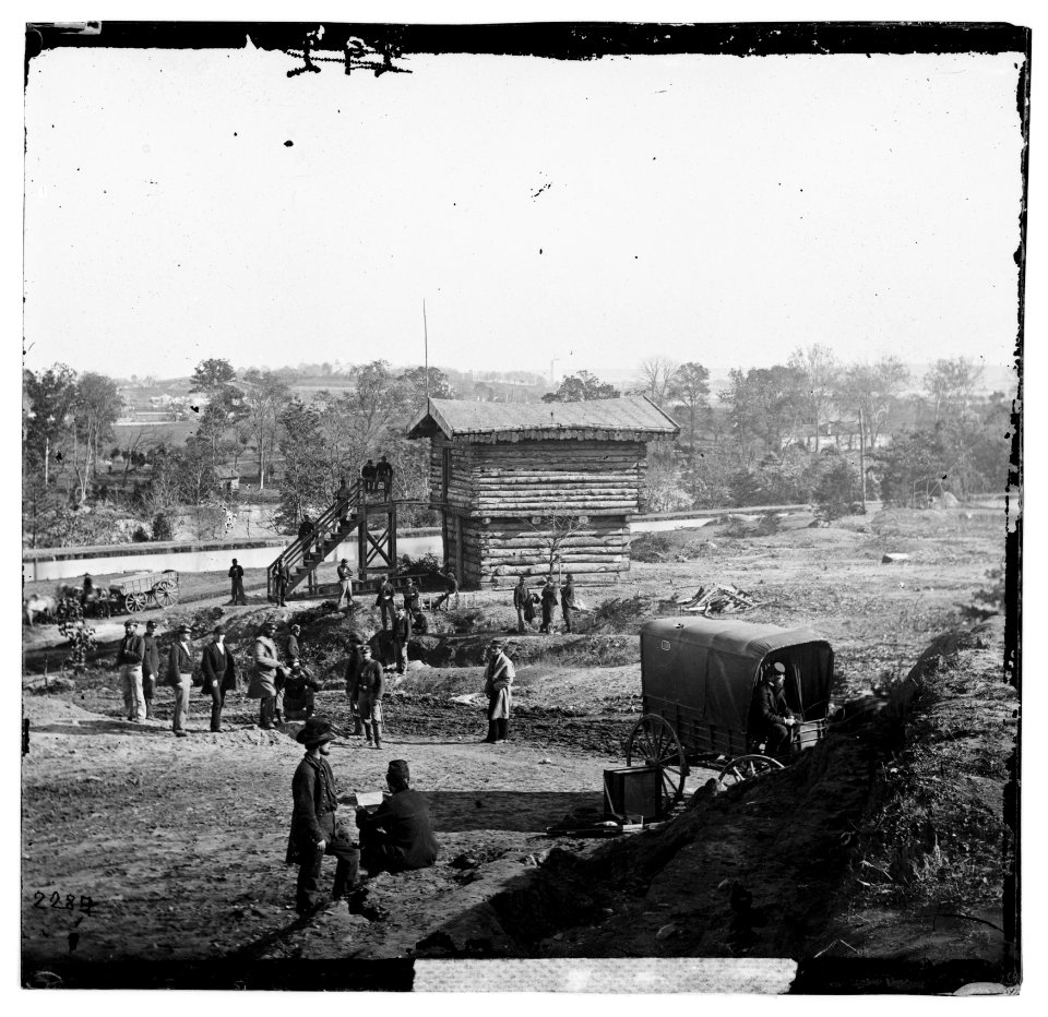 Arlington Heights, Va. Blockhouse near Aqueduct Bridge LOC cwpb.01439