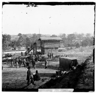 Arlington Heights, Va. Blockhouse near Aqueduct Bridge LOC cwpb.01439
