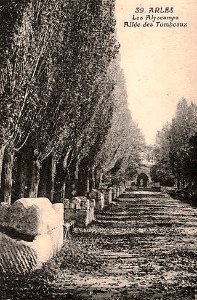 Arles Alyscamps allée des tombeaux