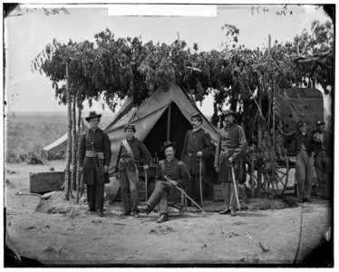 Arlington, Va. Officers of Company F, 2d New York Artillery at Fort C.F. Smith LOC cwpb.03989