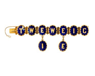 Armband av medaljonger i guld och emalj - Hallwylska museet - 109997