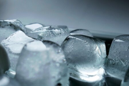 Water frozen transparent