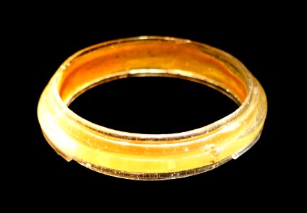 Arm ring, Trochtelfingen, Kreis Reutlingen, c. 200 BC, yellow glass - Landesmuseum Württemberg - Stuttgart, Germany - DSC02822 photo