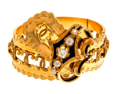 Armband av guld med briljanter och emalj, 1860-tal - Hallwylska museet - 110137 photo