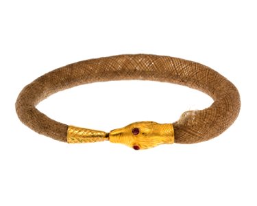 Armband av hår i form av en orm, 1830-tal - Hallwylska museet - 110139