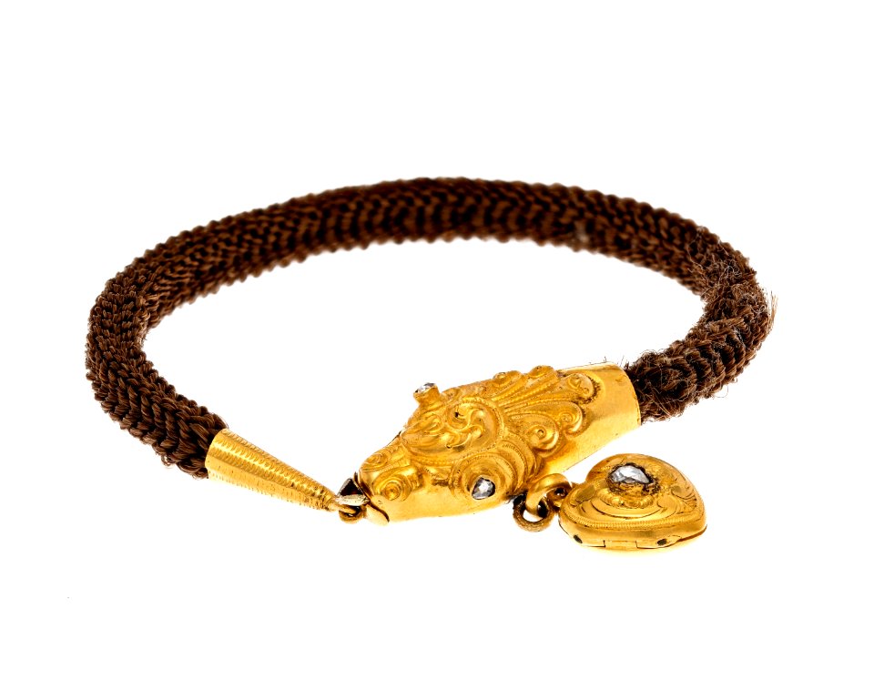 Armband av hår i form av en orm, 1830-tal - Hallwylska museet - 110145