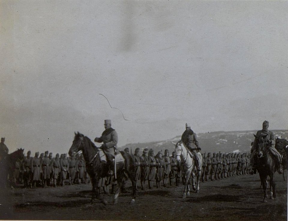 Armee Kommdt. Pflanzer Baltin inspiziert d.IR.54.Alt.Zucska. (BildID 15451545)