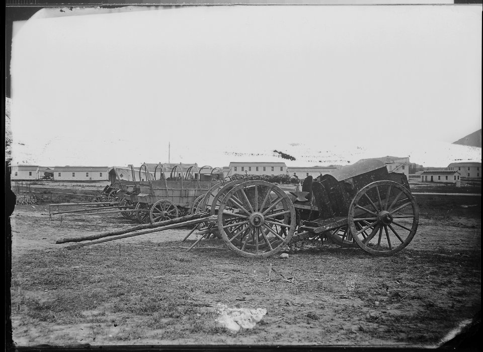 Army wagons and forge, near City Point, Va - NARA - 524882 photo