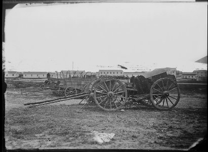 Army wagons and forge, near City Point, Va - NARA - 524882 photo