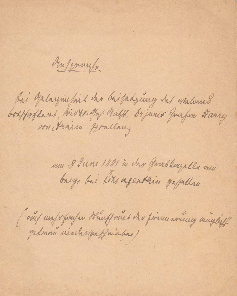 Arnim,Harry Aufgruß 1881 Heußinger