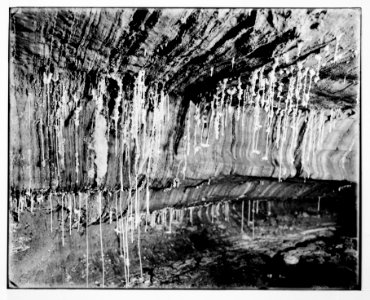 Around the Dead Sea (Bahr Lut). Salt stalactites in cave of Jebel Usdum LOC matpc.07364