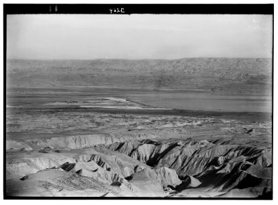 Around the Dead Sea. The Dead Sea. Palestine Potash Works. Distant view of evaporating pans LOC matpc.02716