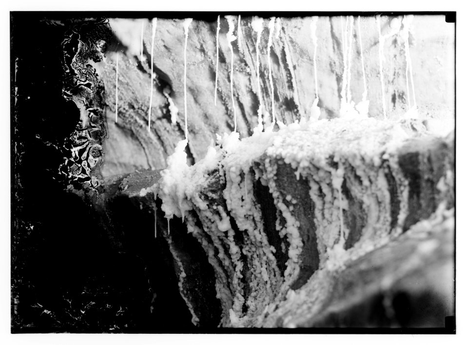 Around the Dead Sea. Salt stalactites in the cave, Jebel Usdum LOC matpc.09211
