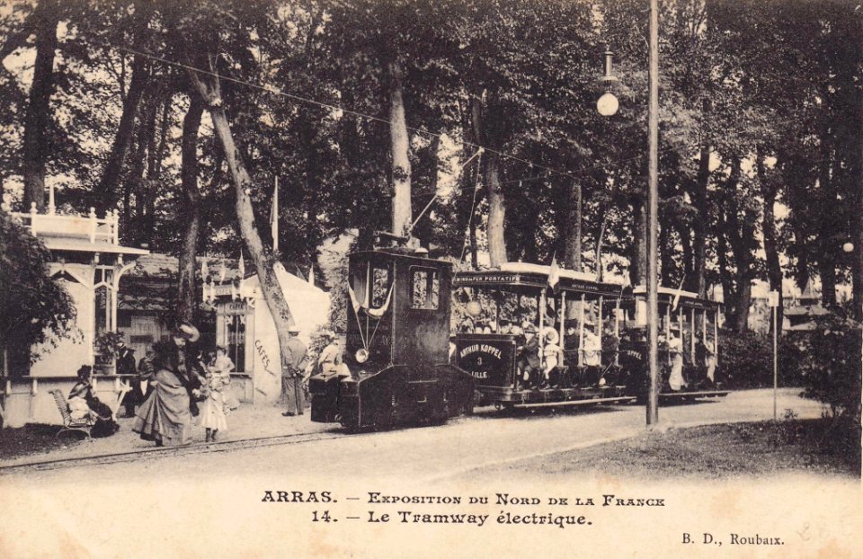 Arras - Exposition du Nord de la France - Le Tramway électrique