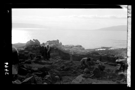 Around the Dead Sea. The Dead Sea, Palestine Potash Works. Distant view of evaporating pans LOC matpc.22077