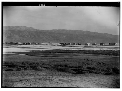 Around the Dead Sea. The Dead Sea. Palestine Potash Works. General view of works and piles of salt LOC matpc.02717