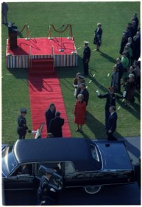 Arrival ceremony for President of the Council of State of the Socialist Republic of Romain and Mrs.Ceausescu - NARA - 194558