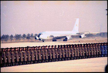 Arrival of Air Force One in Peking - NARA - 194412 photo