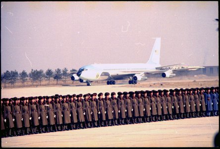 Arrival of Air Force One in Peking - NARA - 194412