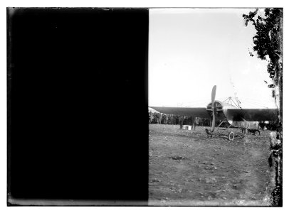 Arrival of French pilot Marc Bonnier and mechanic Joseph Barnier in a Nieuport airplane, the first aviators to fly into Jerusalem LOC matpc.08069