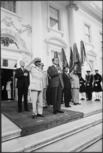 Arrival ceremony for Emporer Haille Sellasse - NARA - 194642
