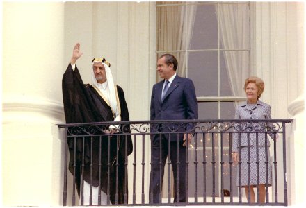 Arrival ceremony welcoming King Faisal of Saudi Arabia - NARA - 194360
