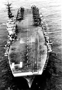 Arromanches (R95) deck view off Indochina 1954