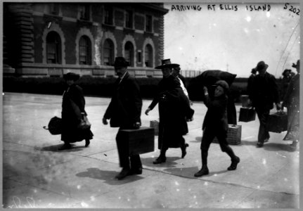 Arriving at Ellis Island LCCN97519082 photo