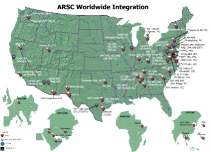 ARSC Command and Element Locations - Worldwide Integration