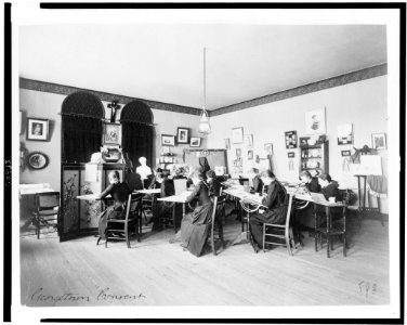 Art class in Georgetown Visitation Preparatory School, Washington, D.C. LCCN94509399