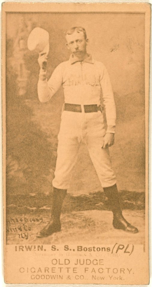 Arthur Irwin, Boston Beaneaters, baseball card portrait LCCN2007685746