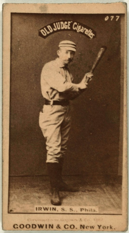 Arthur Irwin, Philadelphia Quakers, baseball card portrait LCCN2007686898