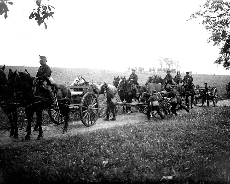 Artillerie beim Aufprotzen - CH-BAR - 3236394