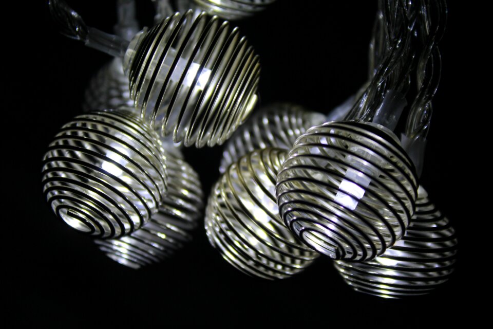 Spiral glazed closeup christmas lights decorative