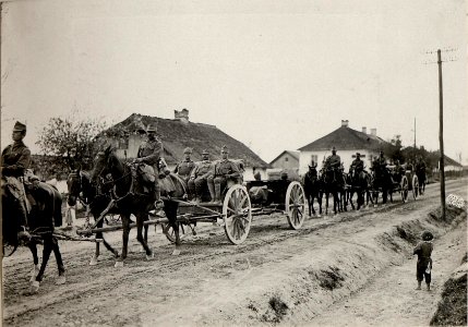 Artillerie auf dem Wege zur Stellung (BildID 15528898)