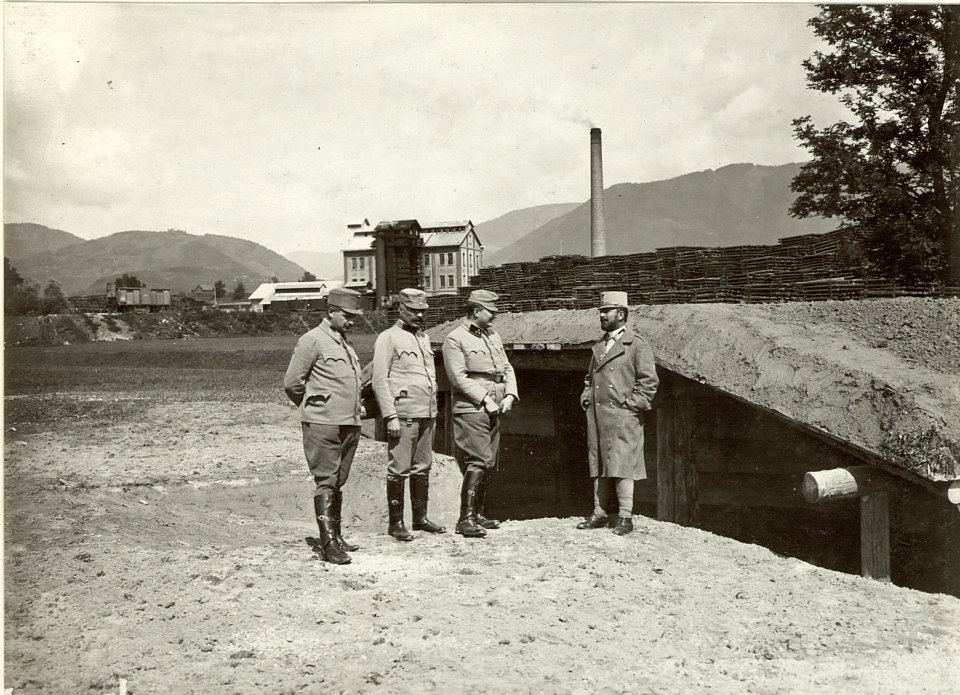 Artillerie Unterstand System MATJOK. Standort, Cellulosefabrik Villach. Aufgen. 31. August 1915. (BildID 15461644)