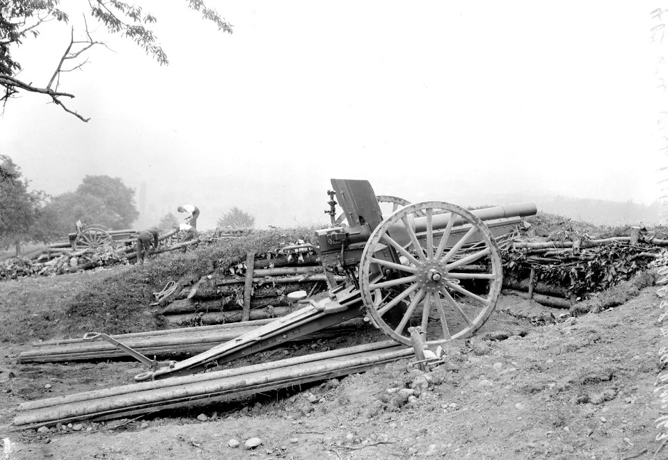 Artillerie in Feuerstellung - CH-BAR - 3237437